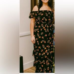 Floral Black Maxi Dress